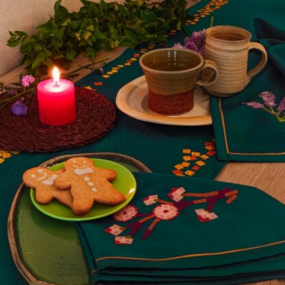 Calyz Teal Napkin set of 4 - Image 2